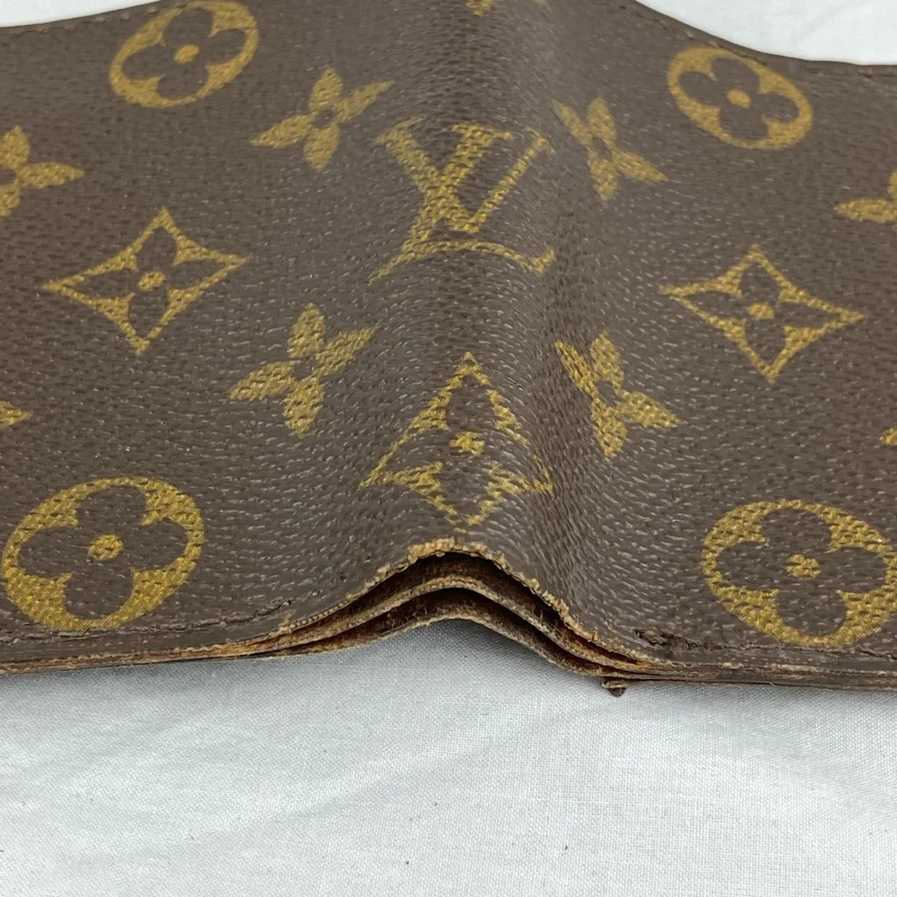 Auth vintage Louis Vuitton Monogram Brown wallet pre serial number 1970s